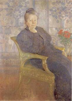 Selma Lagerl&ouml;f. Tavla m&aring;lad av den svenska konstn&auml;ren Carl Larsson.